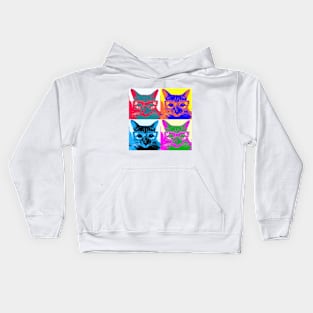 cool cat art Kids Hoodie